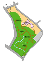 旧小坂家住宅「瀬田四丁目旧小坂緑地」見取り図