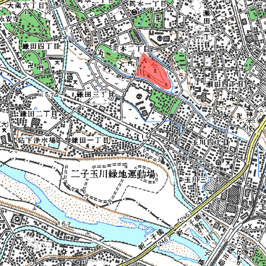 岡本静嘉堂緑地の地図