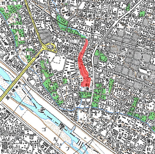 等々力渓谷の地図