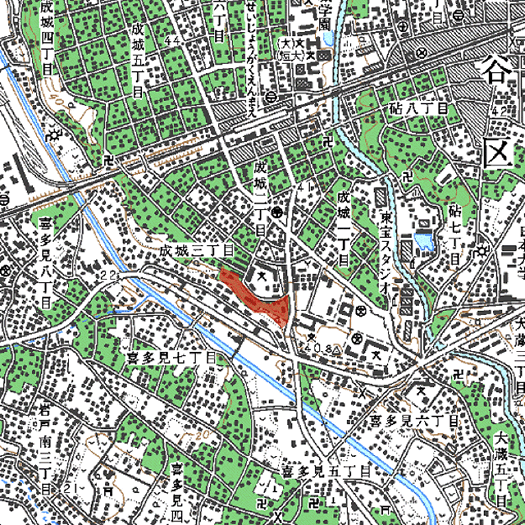 成城三丁目緑地の地図