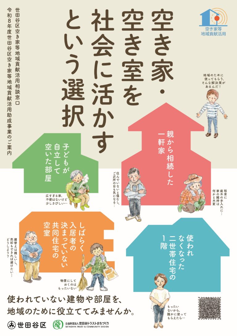 空き家等地域貢献活用相談窓口リーフレットを発行しました